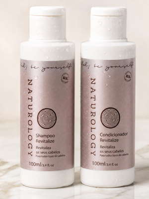 Kit Viagem Naturology Revitalize — Shampoo + Condicionador 100ml
