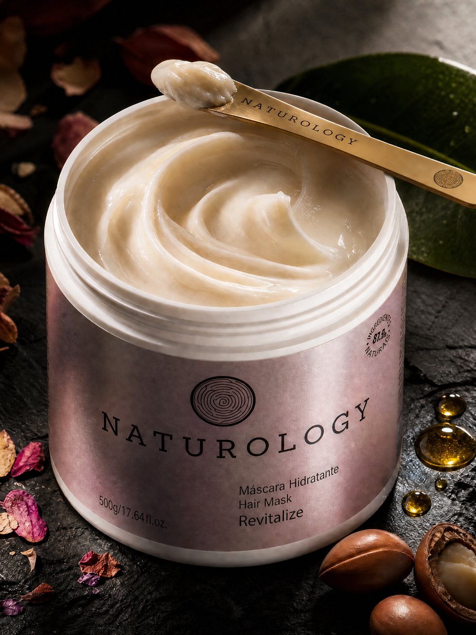 Máscara Revitalize Naturology 500g — Tratamento Capilar Intensivo